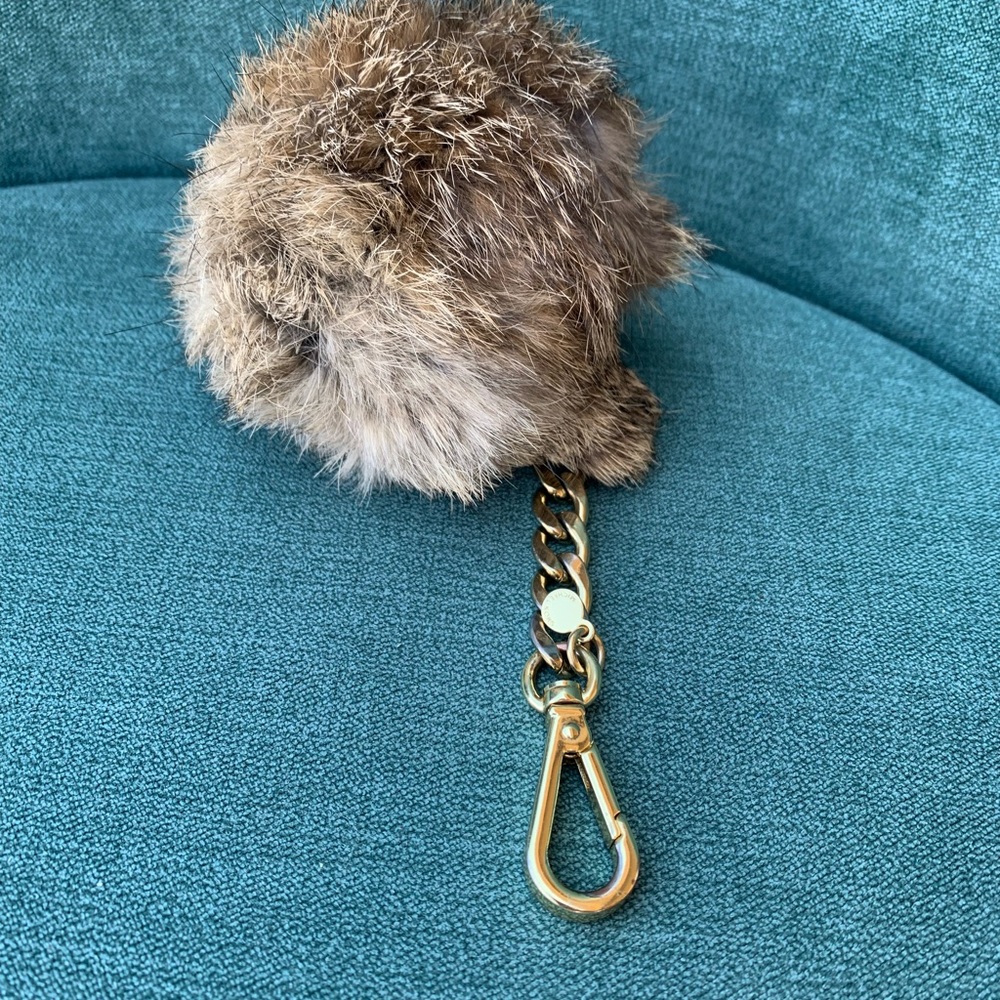 Fur Bag Charm with Gold Chain - Picture 9 of 9